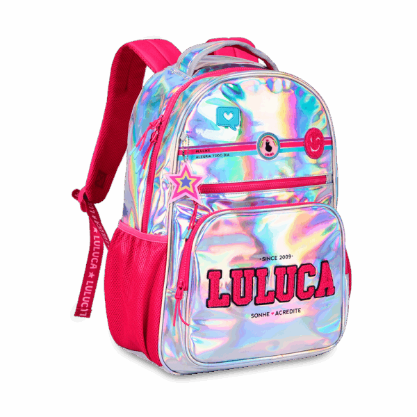 Mochila Holográfica Oficial Luluca 17,5" | LU24012